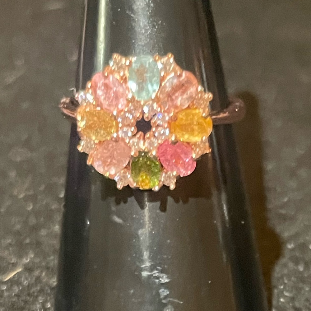 Elegant Multicolor Gemstone Ring